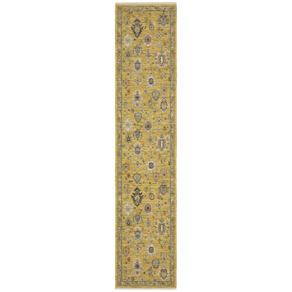 Oriental Weavers Area Rugs Lucca Area Rugs 2863g Oushak Yellow Wool-Nylon Blend In 8 Sizes