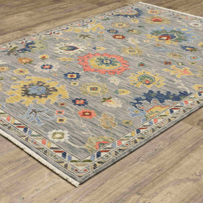 Oriental Weavers Area Rugs Lucca Area Rugs 2888g Oushak Grey Wool-Nylon Blend In 8 Sizes