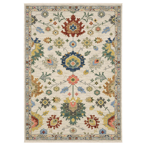 Oriental Weavers Area Rugs Lucca Area Rugs 2888L Oushak Ivory Wool-Nylon Blend In 8 Sizes