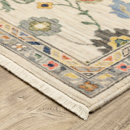 Oriental Weavers Area Rugs Lucca Area Rugs 2888L Oushak Ivory Wool-Nylon Blend In 8 Sizes