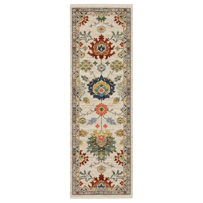 Oriental Weavers Area Rugs Lucca Area Rugs 2888L Oushak Ivory Wool-Nylon Blend In 8 Sizes