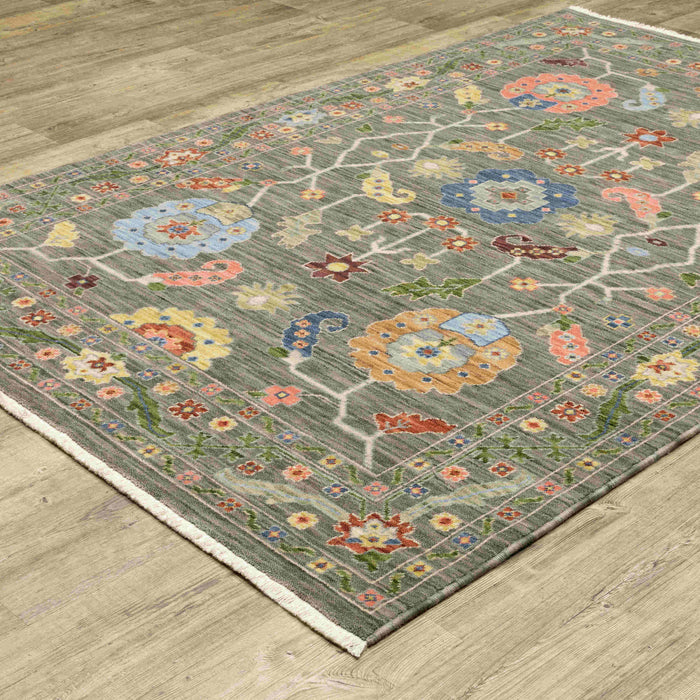 Oriental Weavers Area Rugs Lucca Area Rugs 5506k Oushak Mocha Wool-Nylon Blend In 8 Sizes