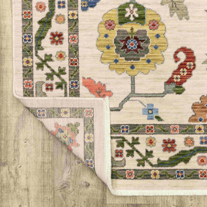 Oriental Weavers Area Rugs Lucca Area Rugs 5506w Oushak Ivory Wool-Nylon Blend In 8 Sizes