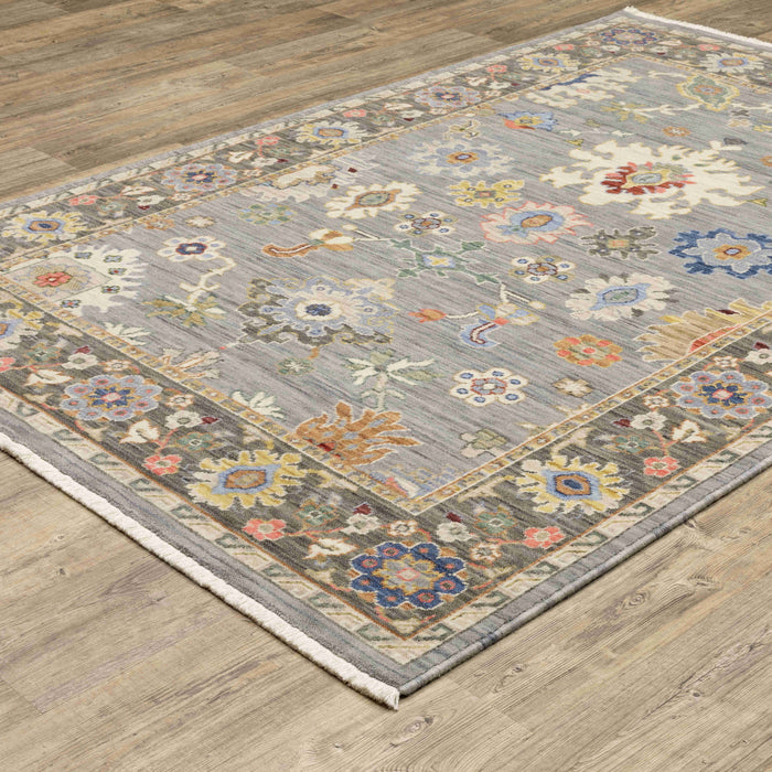 Oriental Weavers Area Rugs Lucca Area Rugs 846d Oushak Blue Wool-Nylon Blend In 8 Sizes