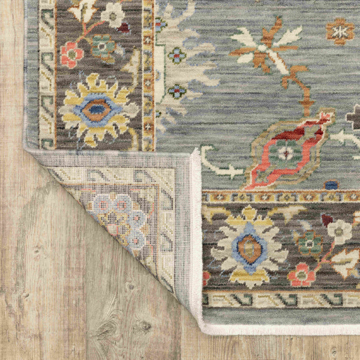 Oriental Weavers Area Rugs Lucca Area Rugs 846d Oushak Blue Wool-Nylon Blend In 8 Sizes