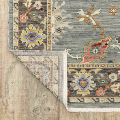 Oriental Weavers Area Rugs Lucca Area Rugs 846d Oushak Blue Wool-Nylon Blend In 8 Sizes