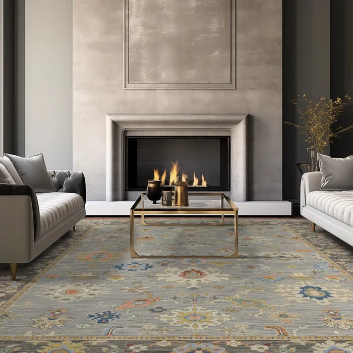 Oriental Weavers Area Rugs Lucca Area Rugs 846d Oushak Blue Wool-Nylon Blend In 8 Sizes
