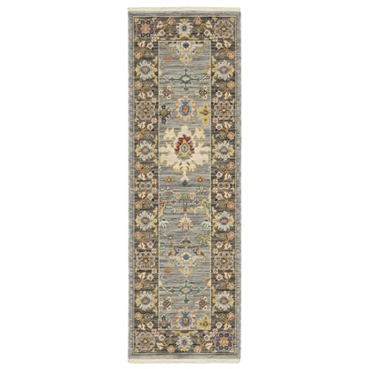 Oriental Weavers Area Rugs Lucca Area Rugs 846d Oushak Blue Wool-Nylon Blend In 8 Sizes