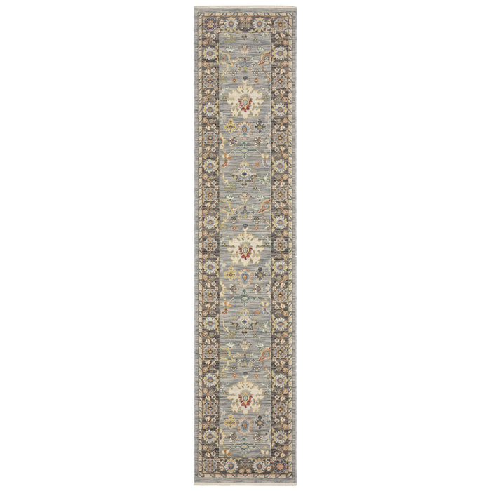 Oriental Weavers Area Rugs Lucca Area Rugs 846d Oushak Blue Wool-Nylon Blend In 8 Sizes
