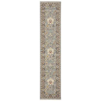 Oriental Weavers Area Rugs Lucca Area Rugs 846d Oushak Blue Wool-Nylon Blend In 8 Sizes
