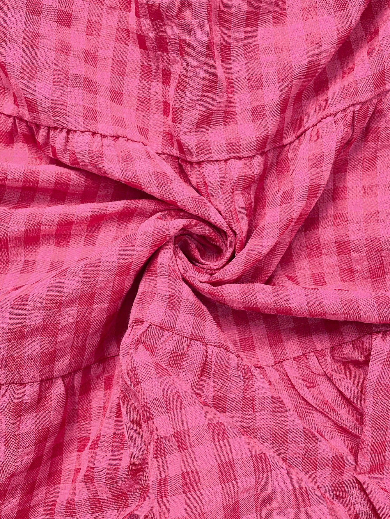 LUNE Casual Boho Women's Autumn Vacation Plaid Beach Picnic Dress Pink Plaid Gingham Clothes Outfits Holiday