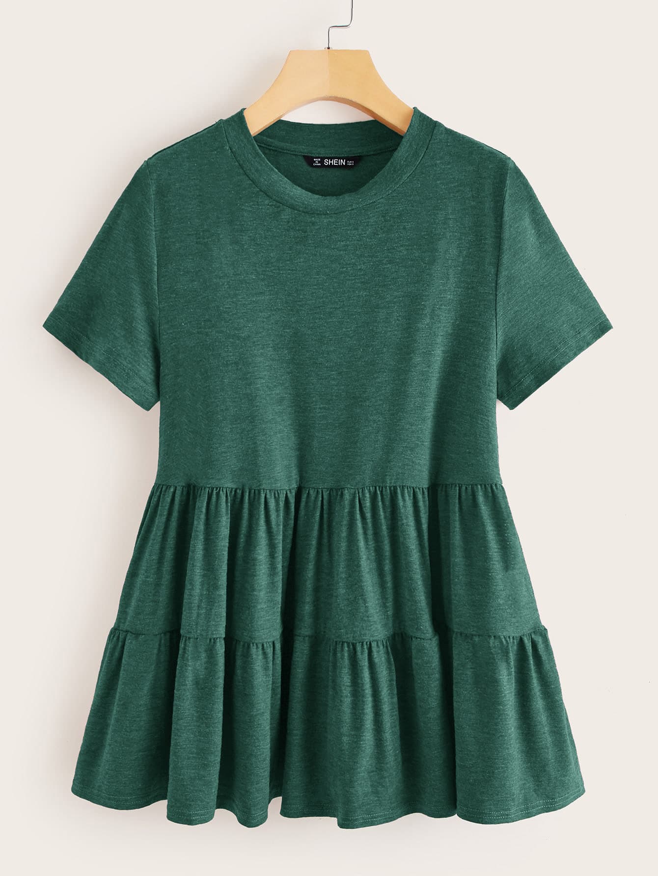 LUNE Plus Marled Knit Smock Top