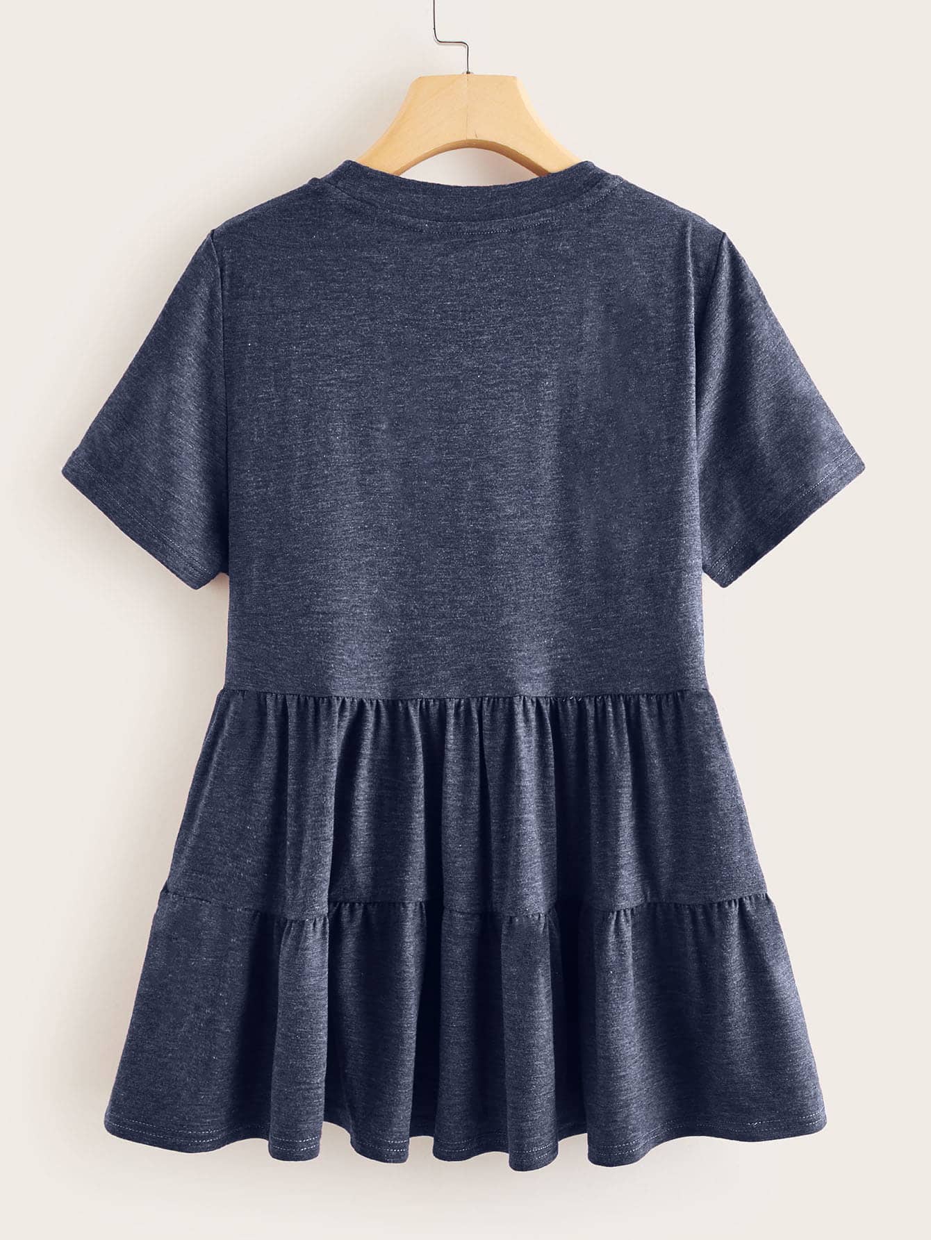 LUNE Plus Marled Knit Smock Top