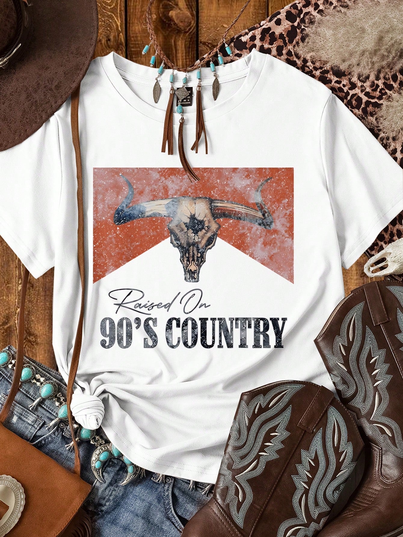LUNE Raised On 90s Country Shirt, Country Concert Tee, Western Graphic Tee, Vintage Country Music Shirt
