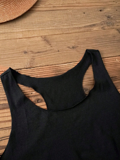 LUNE Women Casual Basic Tank Top, Suitable For Summer,Vacation Woman,Casual Travel Black
