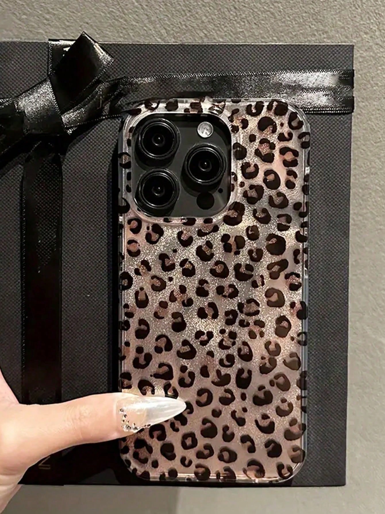 Luxury Fashion Leopard Print Shell Texture Phone Case Compatible With 16/15/14/13/12 Pro Max/11 Fashionable Shock-Resistant Protective Back Cover Waterproof Anti-Fall Scratch-Resistant Spring Gift Par
