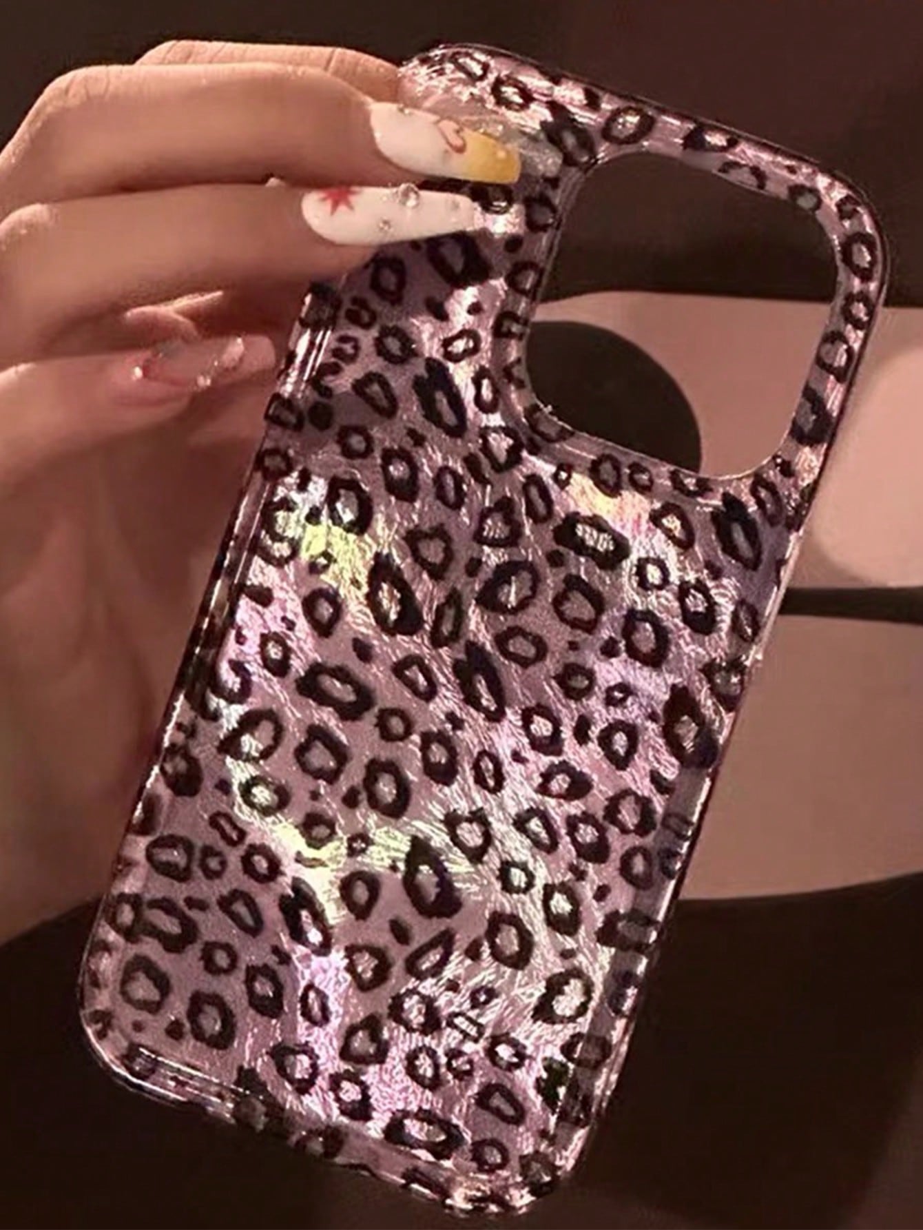 Luxury Fashion Leopard Print Shell Texture Phone Case Compatible With 16/15/14/13/12 Pro Max/11 Fashionable Shock-Resistant Protective Back Cover Waterproof Anti-Fall Scratch-Resistant Spring Gift Par