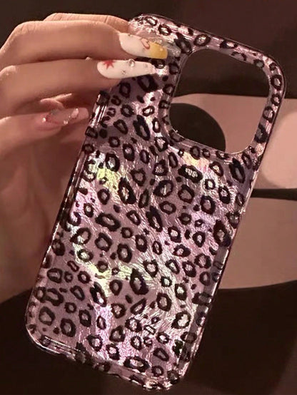 Luxury Fashion Leopard Print Shell Texture Phone Case Compatible With 16/15/14/13/12 Pro Max/11 Fashionable Shock-Resistant Protective Back Cover Waterproof Anti-Fall Scratch-Resistant Spring Gift Par