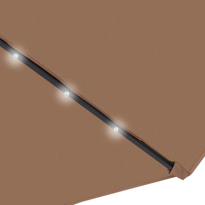 Luxury Outdoor Cantilever Patio Umbrella With Solar Powered LED Lights
