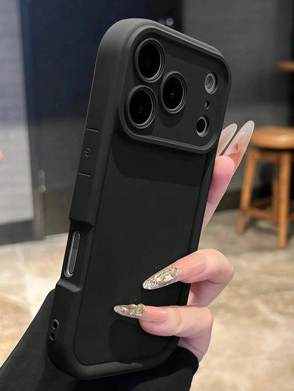 Luxury Solid Color Camera Protection Phone Case Compatible With IPhone 17 Pro Max 16 15 14 13 12 Pro Max Minimalist Fashion Easy Protective Back Cover