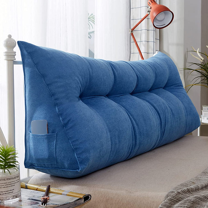 Luxury Triangular Wedge Pillow Bolster Bed Headboard