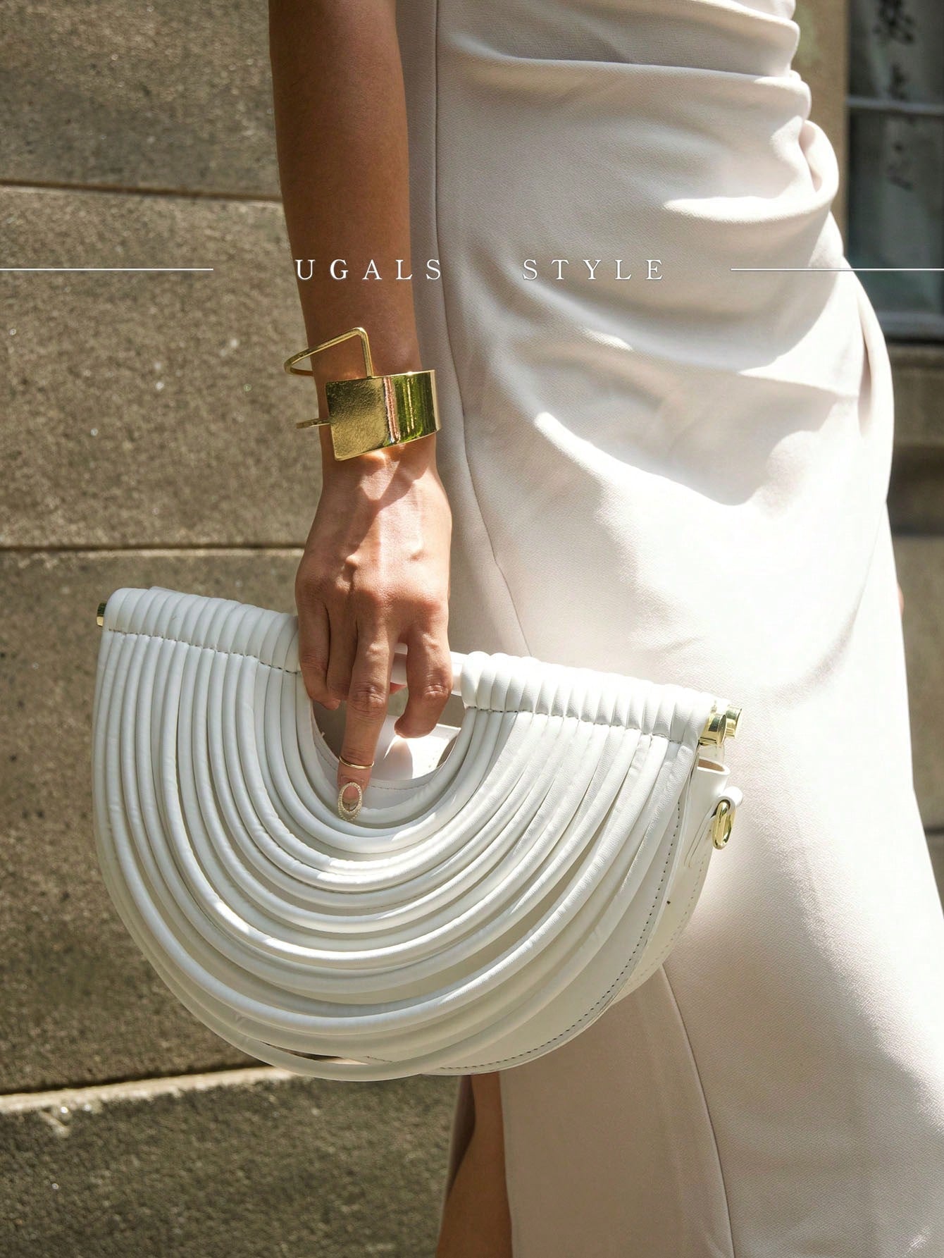 Luxury Women's Party Handbag With Exquisite Striped Texture Solid Color Crossbody Bag