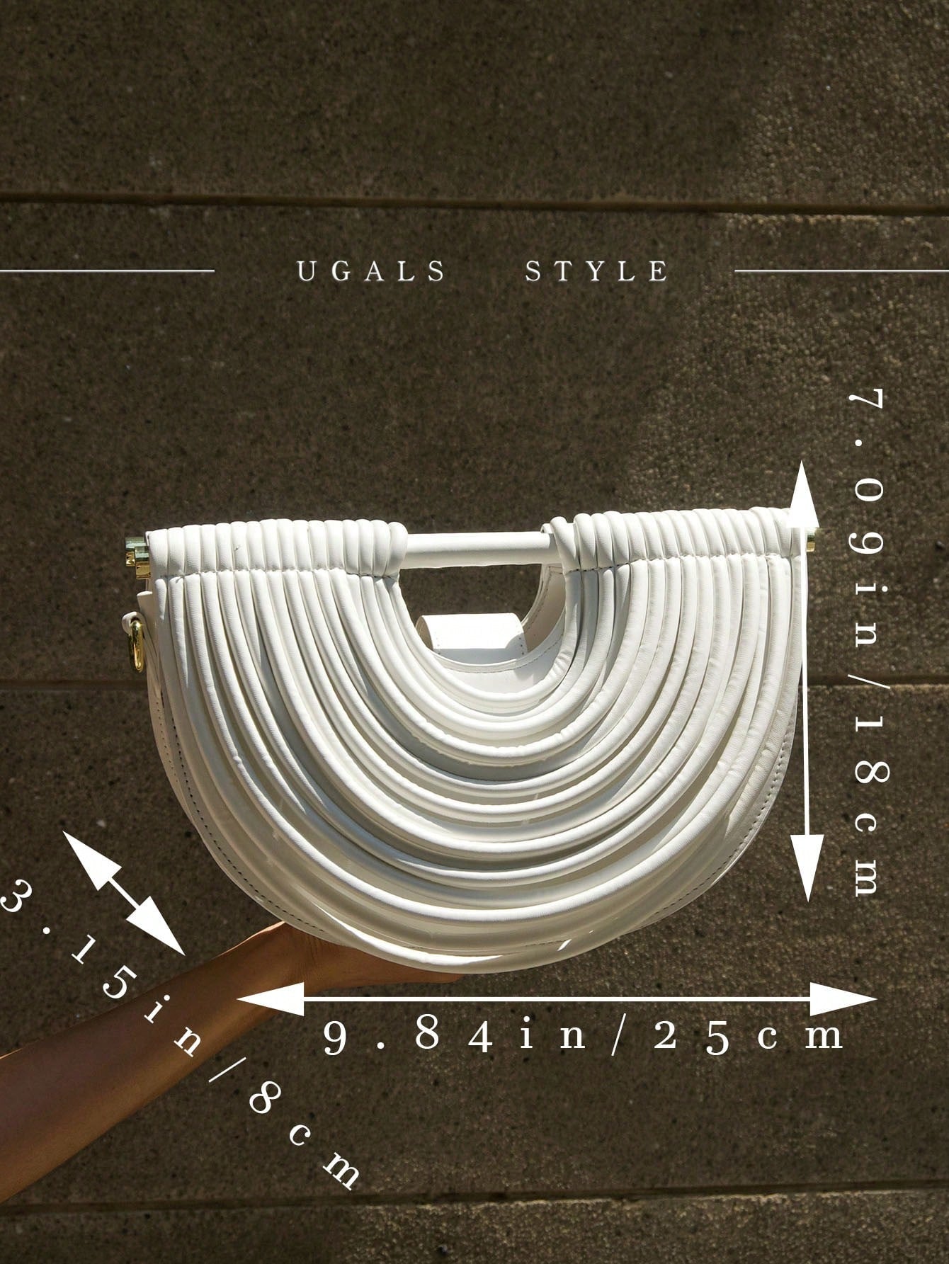 Luxury Women's Party Handbag With Exquisite Striped Texture Solid Color Crossbody Bag