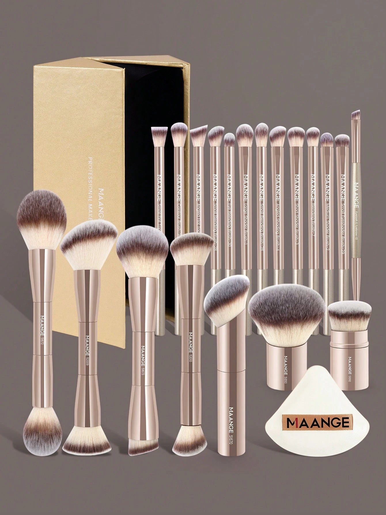 MAANGE 1/7pcs 13/20pcs Professional Makeup Brush Set, Includes Accessories And Storage Box, Foundation Brush, Loose Powder Brush, Blush Brush, Highlighter Brush, Contour Brush, Eyeshadow Brush, Concea