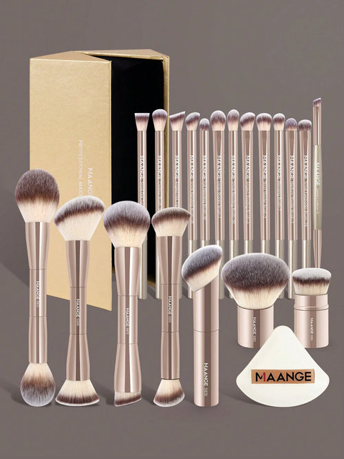 MAANGE 1/7pcs 13/20pcs Professional Makeup Brush Set, Includes Accessories And Storage Box, Foundation Brush, Loose Powder Brush, Blush Brush, Highlighter Brush, Contour Brush, Eyeshadow Brush, Concea