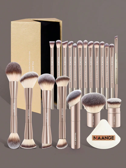 MAANGE 1/7pcs 13/20pcs Professional Makeup Brush Set, Includes Accessories And Storage Box, Foundation Brush, Loose Powder Brush, Blush Brush, Highlighter Brush, Contour Brush, Eyeshadow Brush, Concea