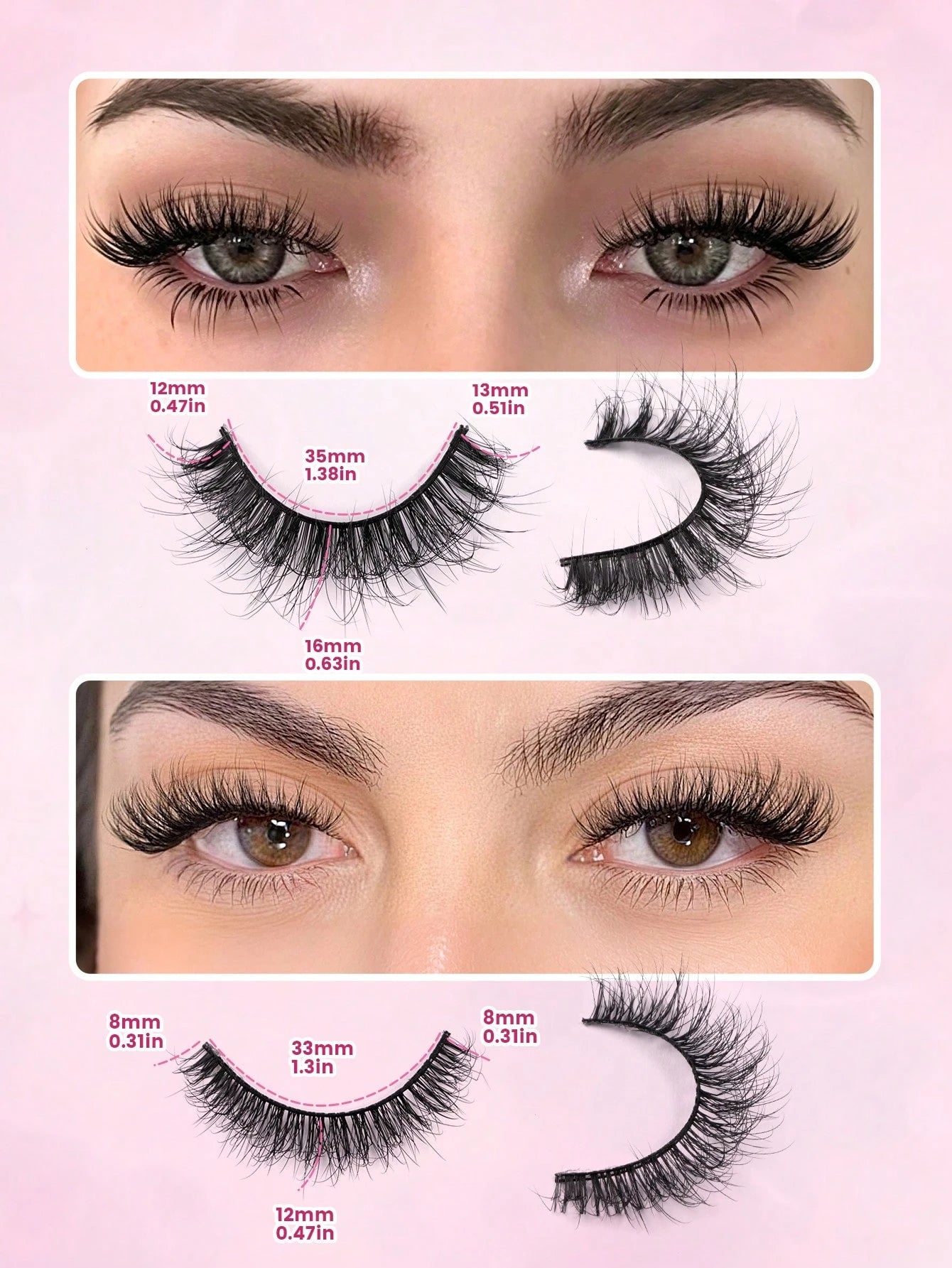 MAANGE 20 Pairs Large Capacity Mixed False Eyelash Set, Cat Eye Cartoon Eyelashes, Lightweight Airy Feather Style Dense 3D Soft Full Strip Lashes, Natural Bold Makeup Versatile Multi-Style, Strip Lash