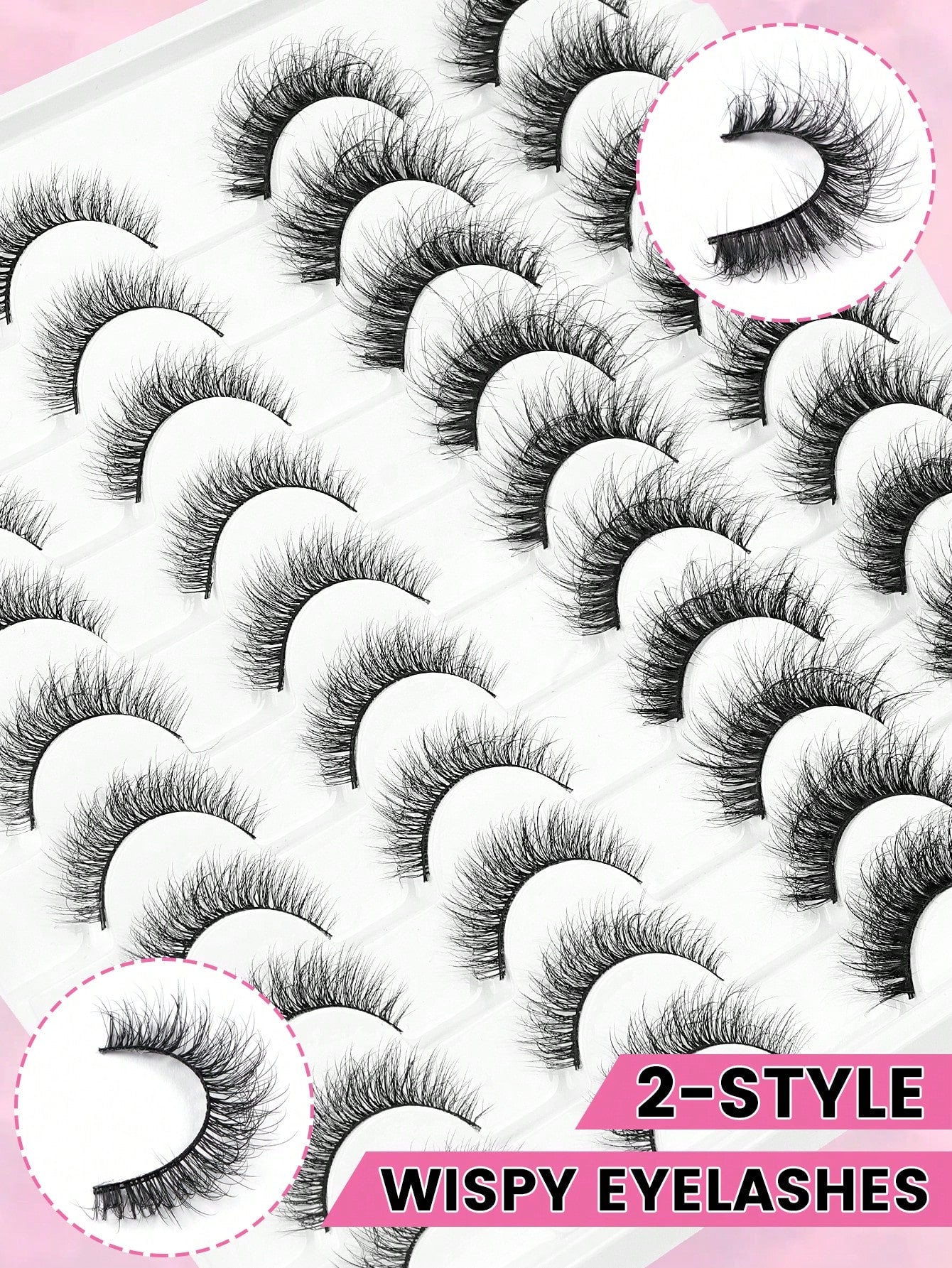 MAANGE 20 Pairs Large Capacity Mixed False Eyelash Set, Cat Eye Cartoon Eyelashes, Lightweight Airy Feather Style Dense 3D Soft Full Strip Lashes, Natural Bold Makeup Versatile Multi-Style, Strip Lash