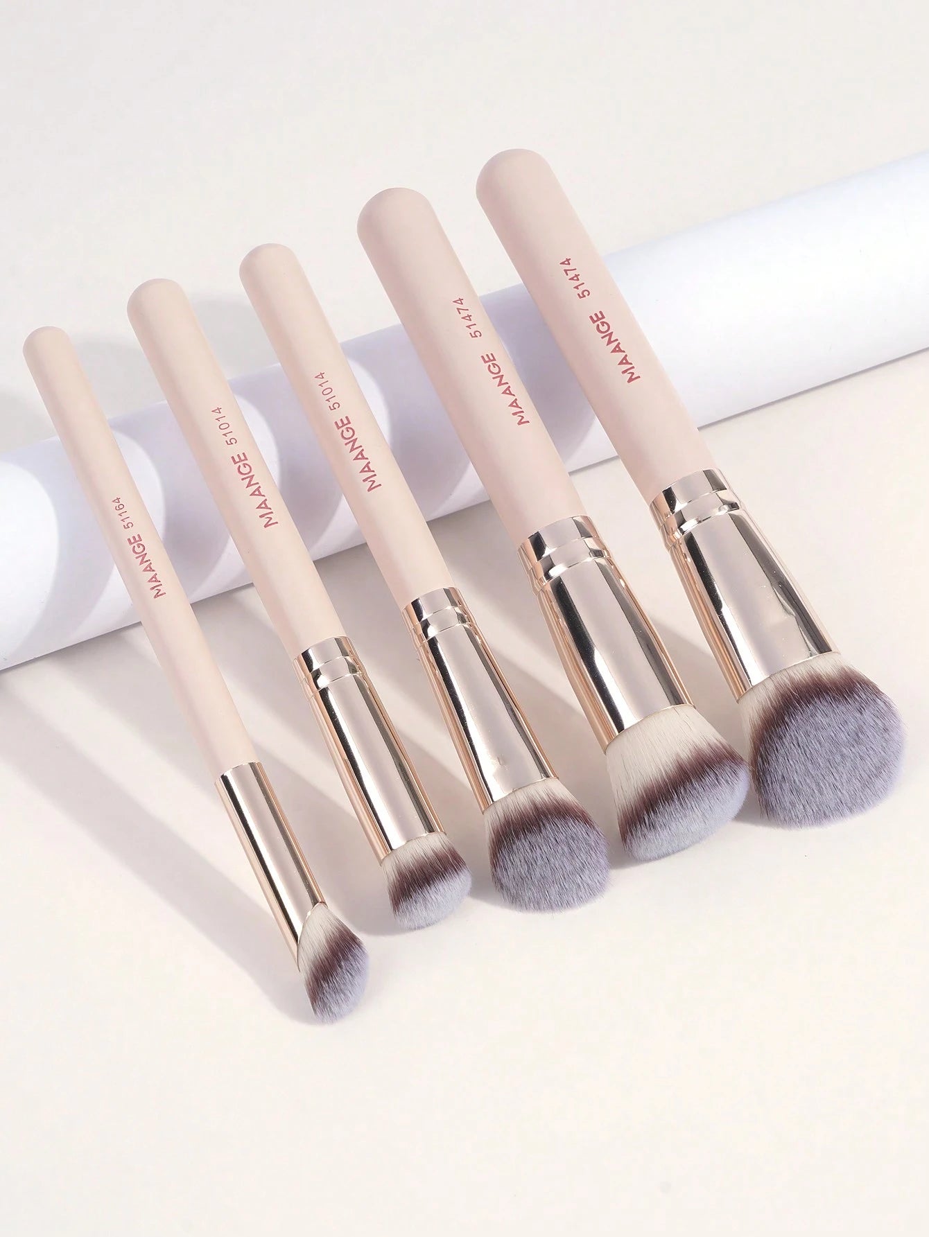 MAANGE 5/9/17pcs Professional Makeup Brush Set, Including Powder Brush, Blush Brush, Foundation Brush, Contour Brush, Eyeshadow Brush And Other Makeup Tools, Ideal For Travel.