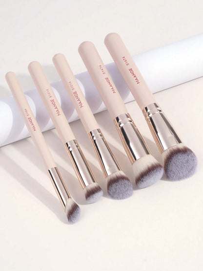 MAANGE 5/9/17pcs Professional Makeup Brush Set, Including Powder Brush, Blush Brush, Foundation Brush, Contour Brush, Eyeshadow Brush And Other Makeup Tools, Ideal For Travel.