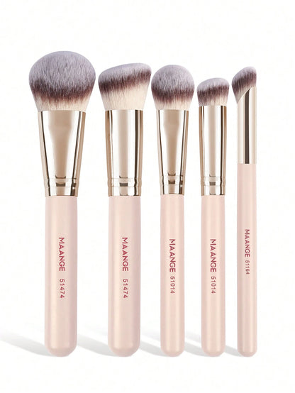 MAANGE 5/9/17pcs Professional Makeup Brush Set, Including Powder Brush, Blush Brush, Foundation Brush, Contour Brush, Eyeshadow Brush And Other Makeup Tools, Ideal For Travel.
