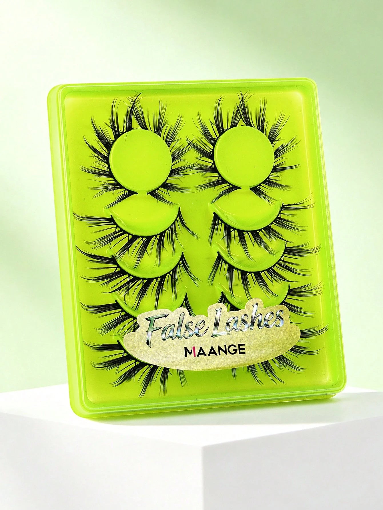 MAANGE 6 Pairs Winged Cat Eye Hedgehog Eyelashes, Cartoon Fairy Style, Elongated Eye Tail, Suitable For European And American Eye Shapes, Lively Long Dramatic False Eyelashes, Natural Thick Layered Cu