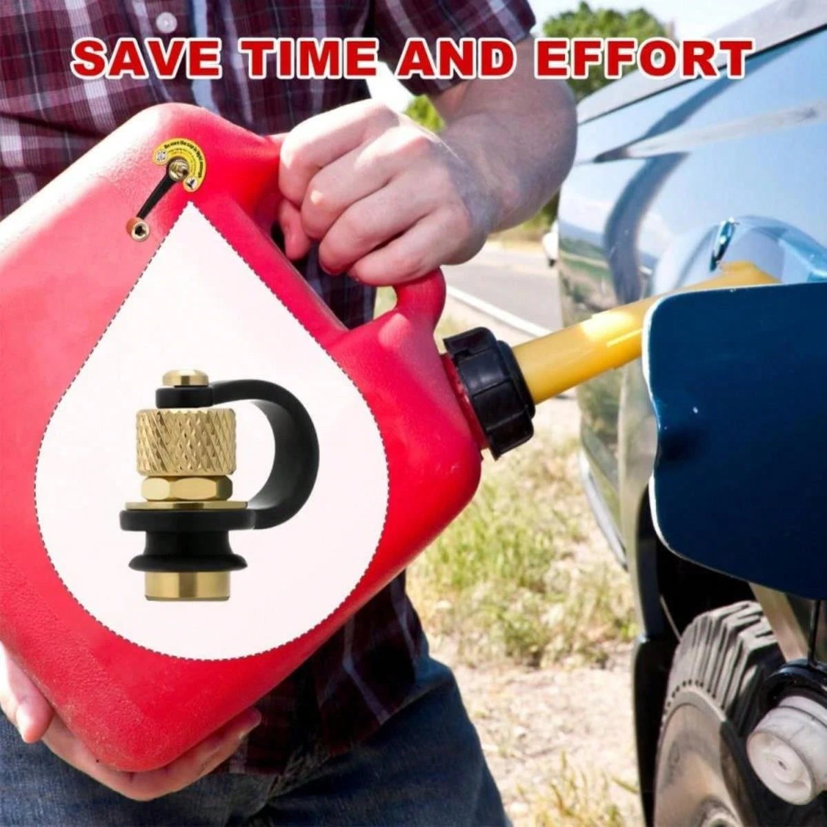 Magicfour Gas Can Vent Cap, 3 Pack Fuel Gas Vent Kit Replacement Vent Plug For Gas Fuel Water Can Jug To Allow Faster Flowing, No Wire Pull Needed