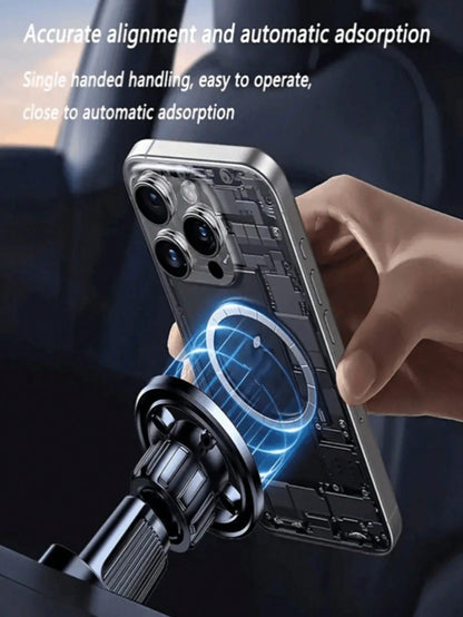 Magnetic Car Phone Holder – 360° Rotating Arm, Strong Magnetic Suction, Air Vent Clip Mount, Hands-Free, Floating Screen Car Phone Holder, Hands-Free Car Phone Holder, Suitable For Smartphones