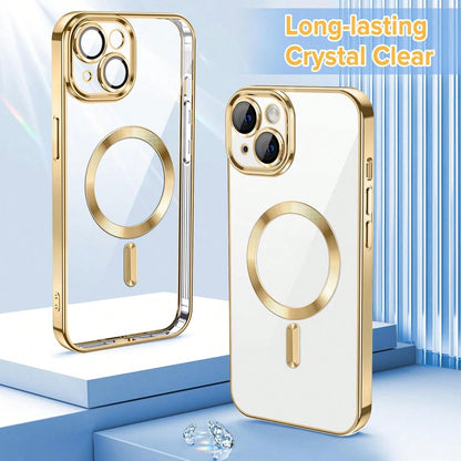 Magnetic Clear For IPhone 17 Pro Max Case With Camera Lens Protector Plating Edge Slim Soft TPU Cover Protective Phone Case For 16 Pro Max 15 14 Plus 13 12 11 XS Max XR 7 8 Plus SE 2022