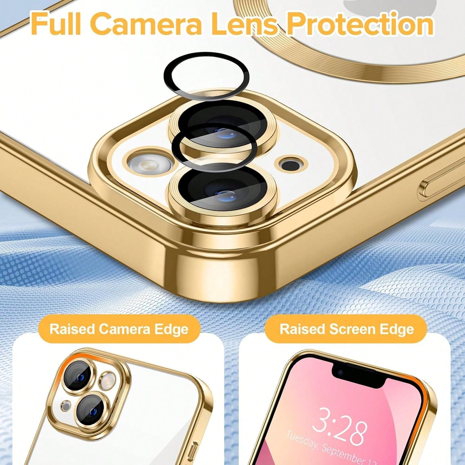 Magnetic Clear For IPhone 17 Pro Max Case With Camera Lens Protector Plating Edge Slim Soft TPU Cover Protective Phone Case For 16 Pro Max 15 14 Plus 13 12 11 XS Max XR 7 8 Plus SE 2022