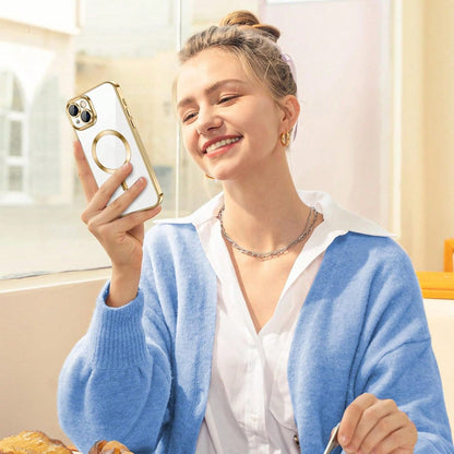 Magnetic Clear For IPhone 17 Pro Max Case With Camera Lens Protector Plating Edge Slim Soft TPU Cover Protective Phone Case For 16 Pro Max 15 14 Plus 13 12 11 XS Max XR 7 8 Plus SE 2022