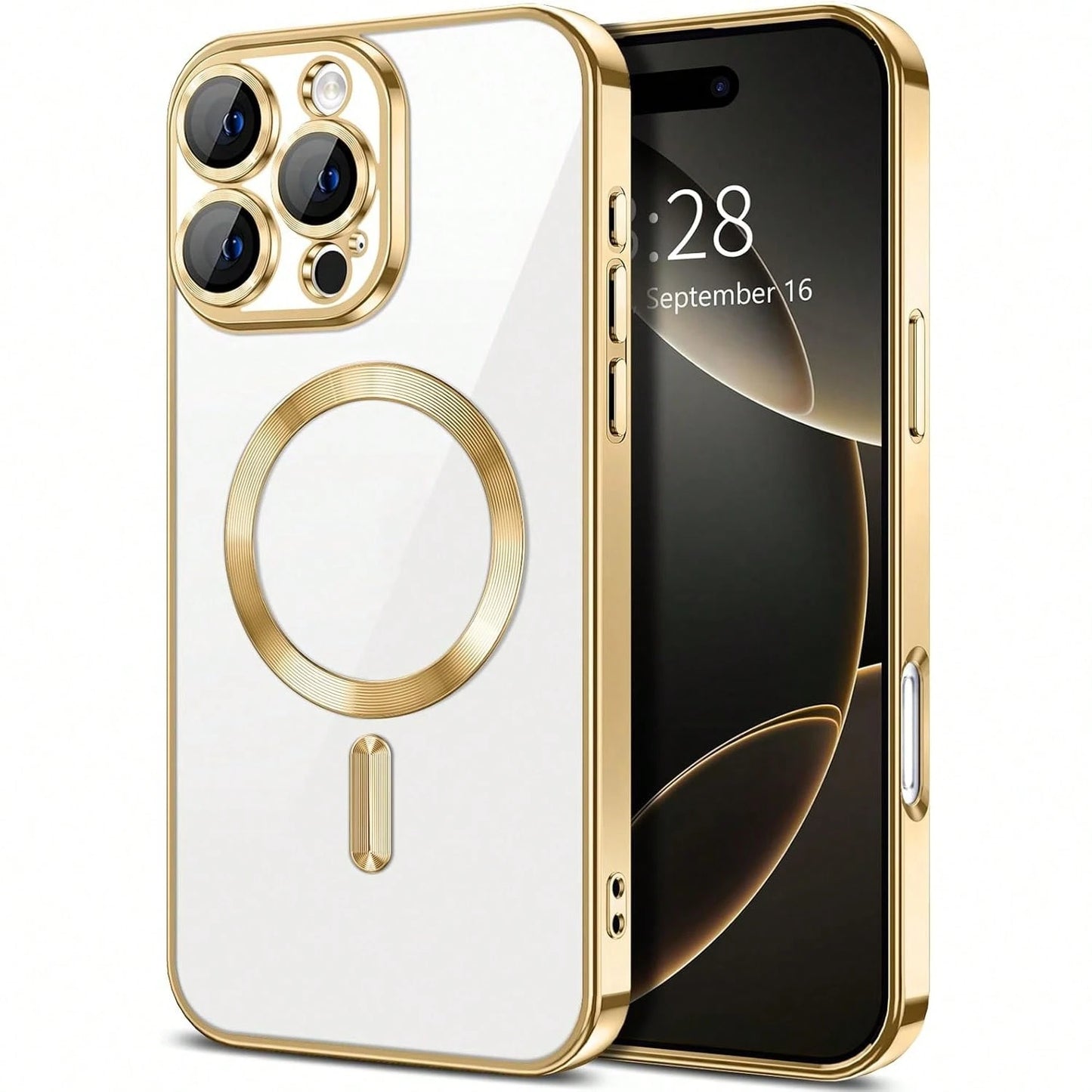Magnetic Clear For IPhone 17 Pro Max Case With Camera Lens Protector Plating Edge Slim Soft TPU Cover Protective Phone Case For 16 Pro Max 15 14 Plus 13 12 11 XS Max XR 7 8 Plus SE 2022