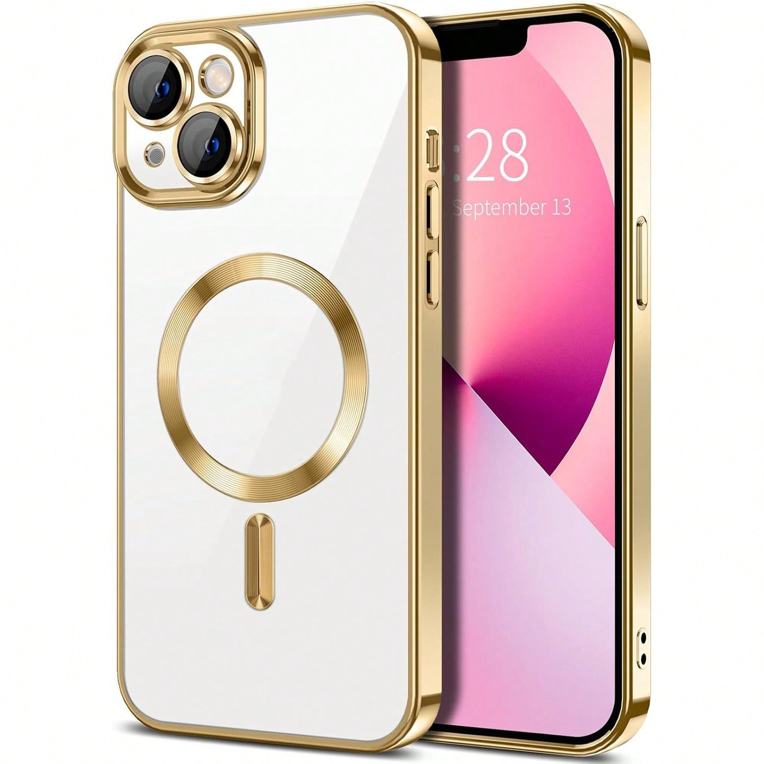 Magnetic Clear For IPhone 17 Pro Max Case With Camera Lens Protector Plating Edge Slim Soft TPU Cover Protective Phone Case For 16 Pro Max 15 14 Plus 13 12 11 XS Max XR 7 8 Plus SE 2022
