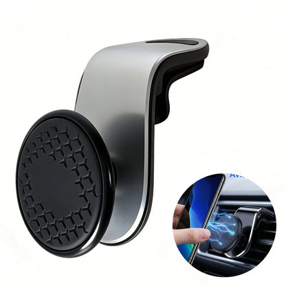 Magnetic Phone Holder For Air Conditioner Vent, Clip-On Design Compatible With All Car Models, Strong Magnetic Adsorption, Plug And Play, No Lag, 360° Rotation. Can Switch Between Landscape And Portra