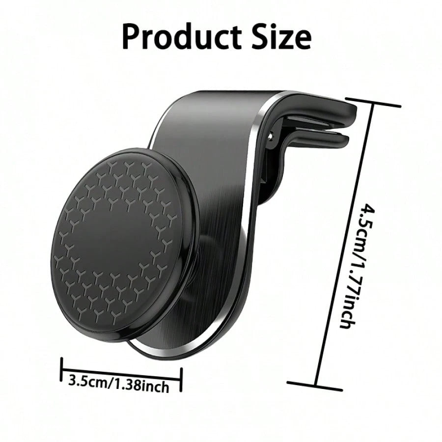 Magnetic Phone Holder For Air Conditioner Vent, Clip-On Design Compatible With All Car Models, Strong Magnetic Adsorption, Plug And Play, No Lag, 360° Rotation. Can Switch Between Landscape And Portra