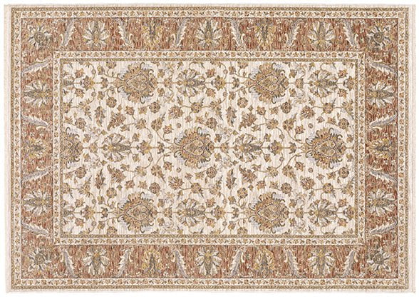 Oriental Weavers Area Rugs Maharaja 5091Q Beige-Rust Area Rugs By OW Rugs