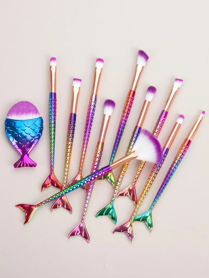 Makeup Brush Sets, 11pcs Creative Multifunctional Makeup Brush For Making Up Supply For Dresser For Cream Powder Liquid For Makeup Foundation Cream Lotion Moisturizer Gel Peel And Mud Sheets, Makeup B