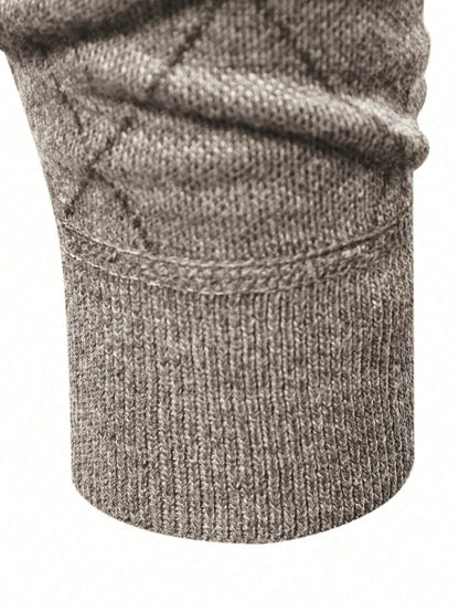 Marcello Vane Men's Lightweight Half-Zip Knit Sweater, Long Sleeve Pullover, Fall/Winter