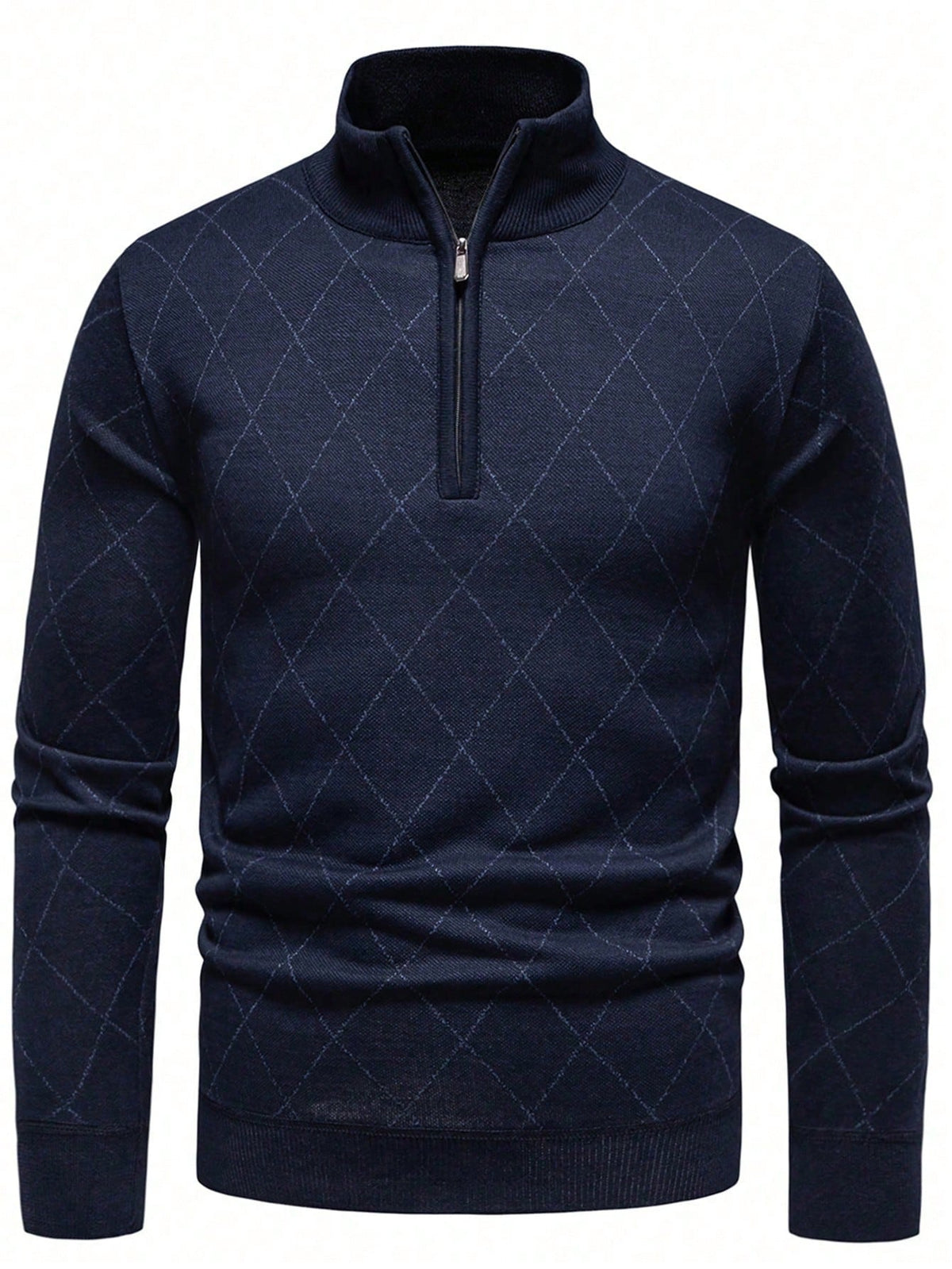 Marcello Vane Men's Lightweight Half-Zip Knit Sweater, Long Sleeve Pullover, Fall/Winter