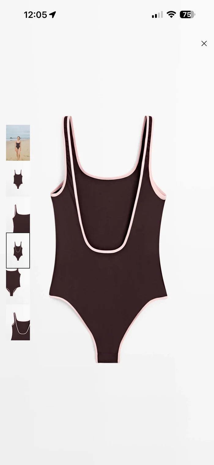 Massimo Dutti Polyamid-baddräkt NWT